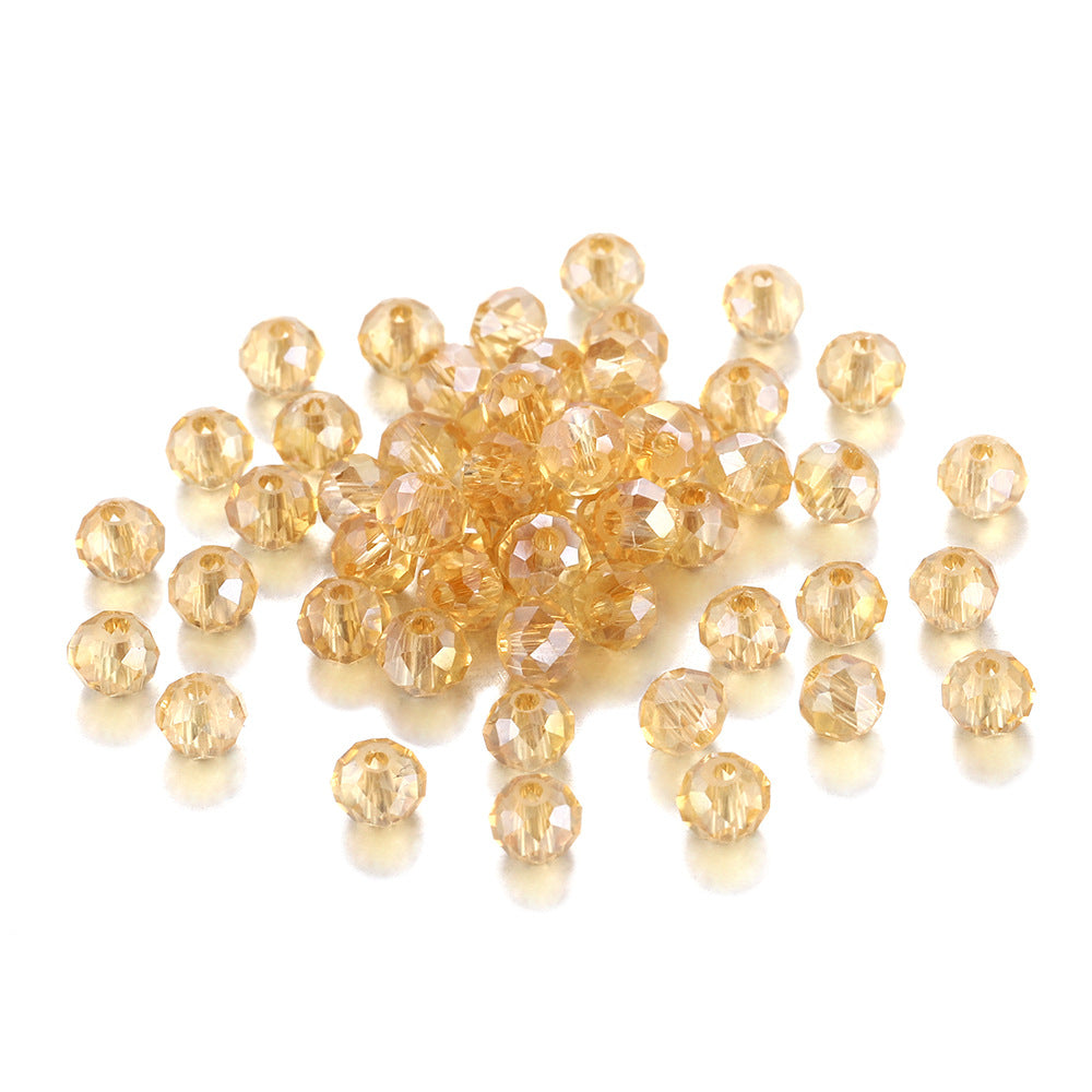 Cuentas de ruedas de vidrio de 100 piezas de 100 piezas al por mayor de 6 mm